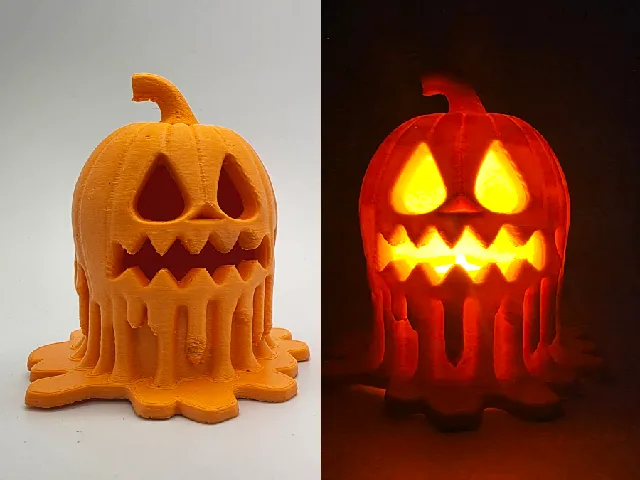 Melty Jack-o-Lantern LED Tea Light Cover