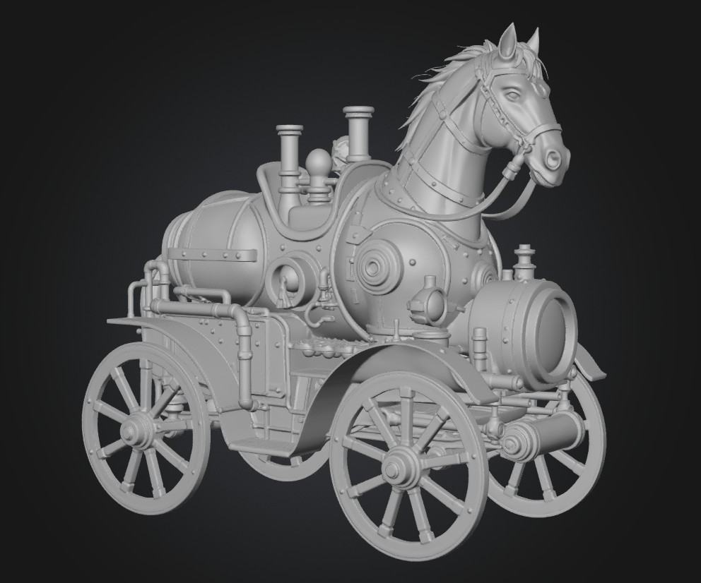 Brass Steam Carriage
