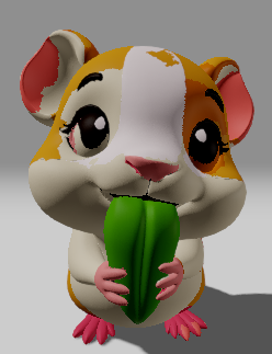 Guinea pig with veggie