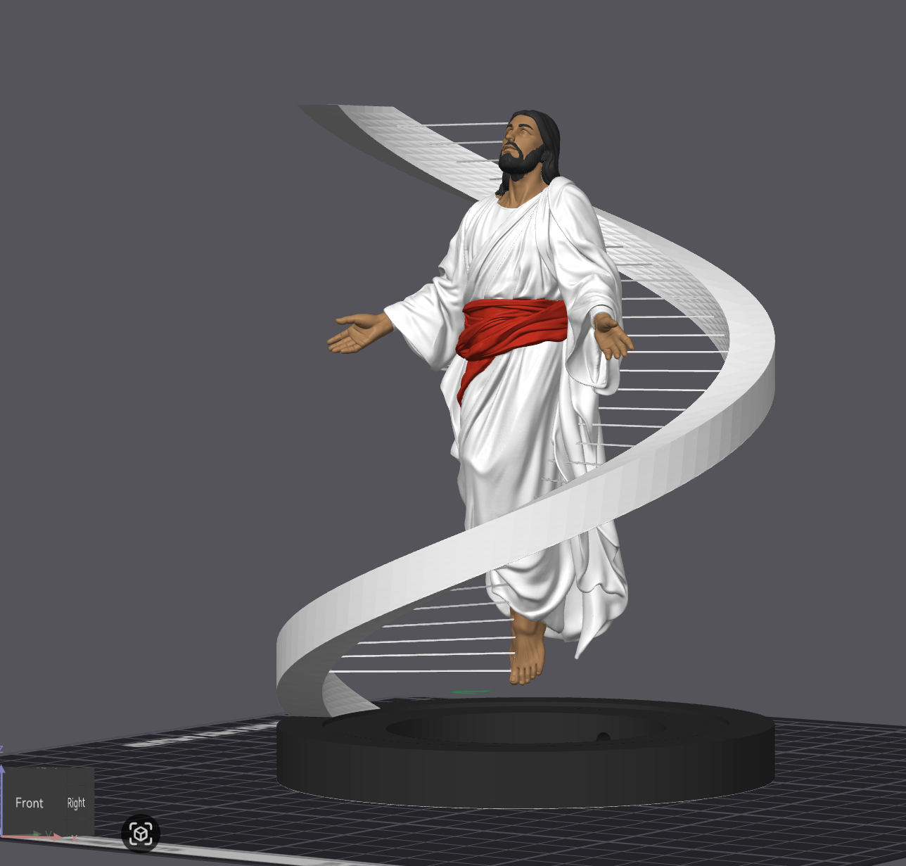 Miniatura 5 do modelo 3D Easter – Jesus’ Resurrection Suspended String Art