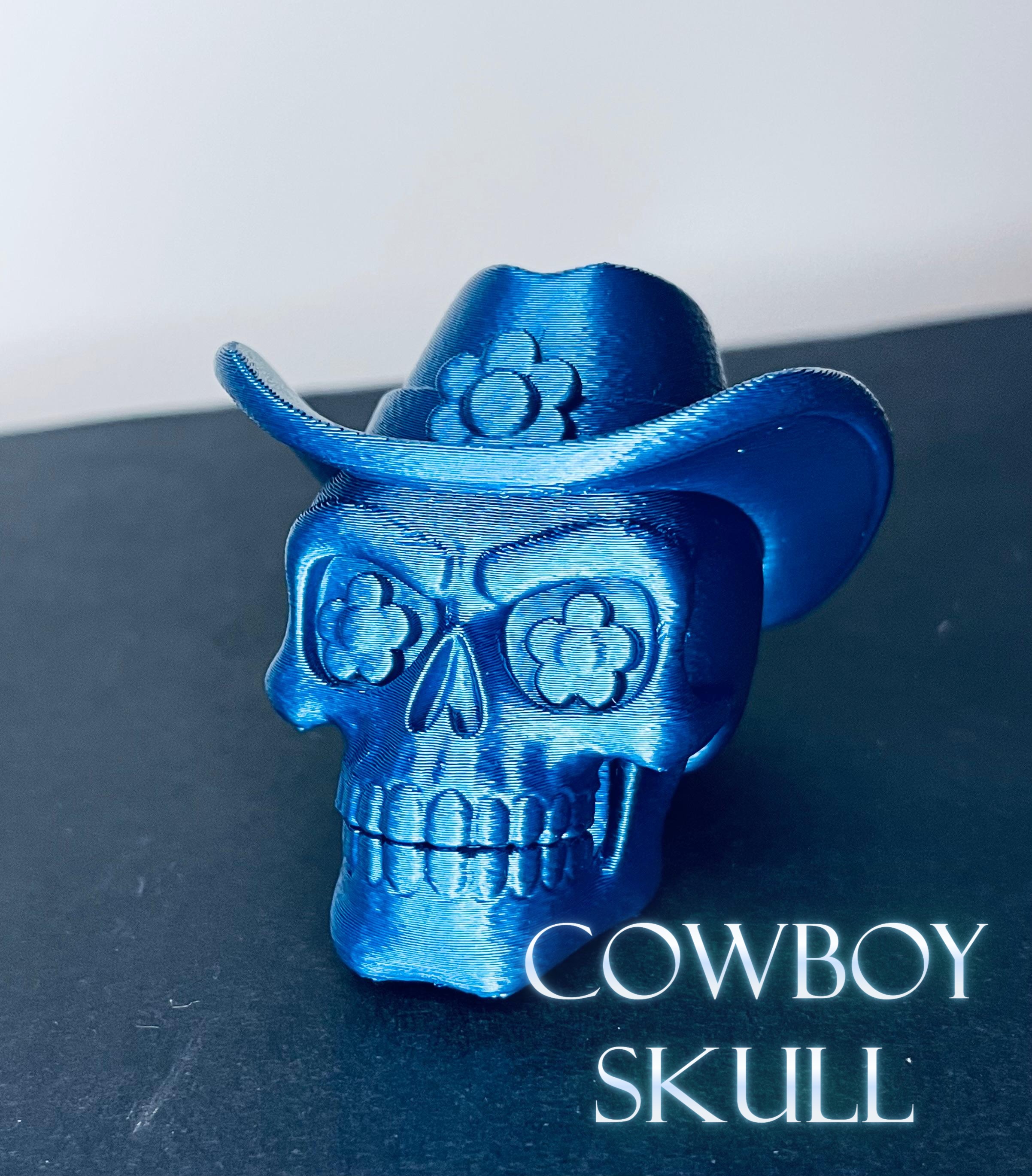 Cowboy skull head decor