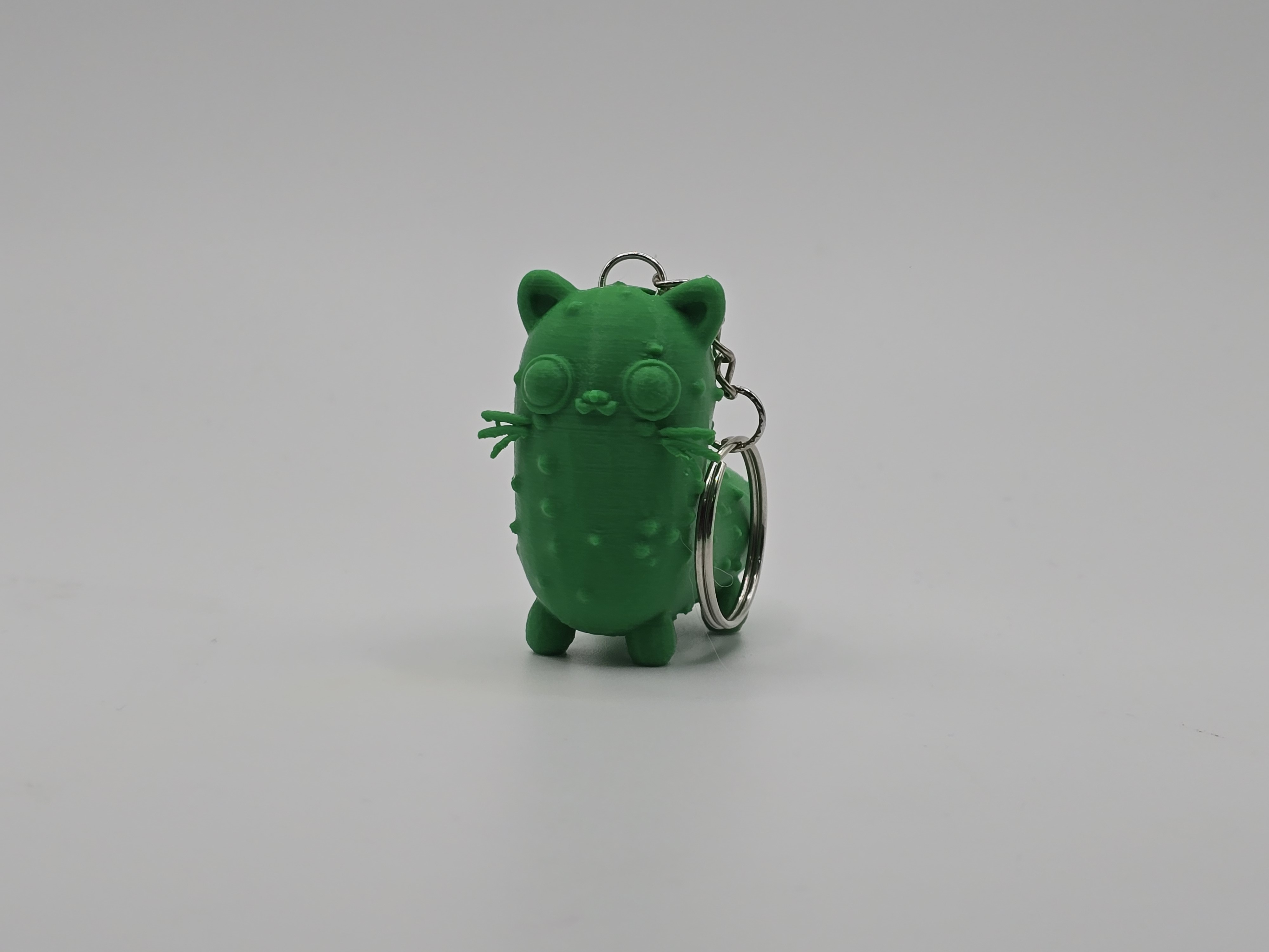 Pickle Cat Keychain