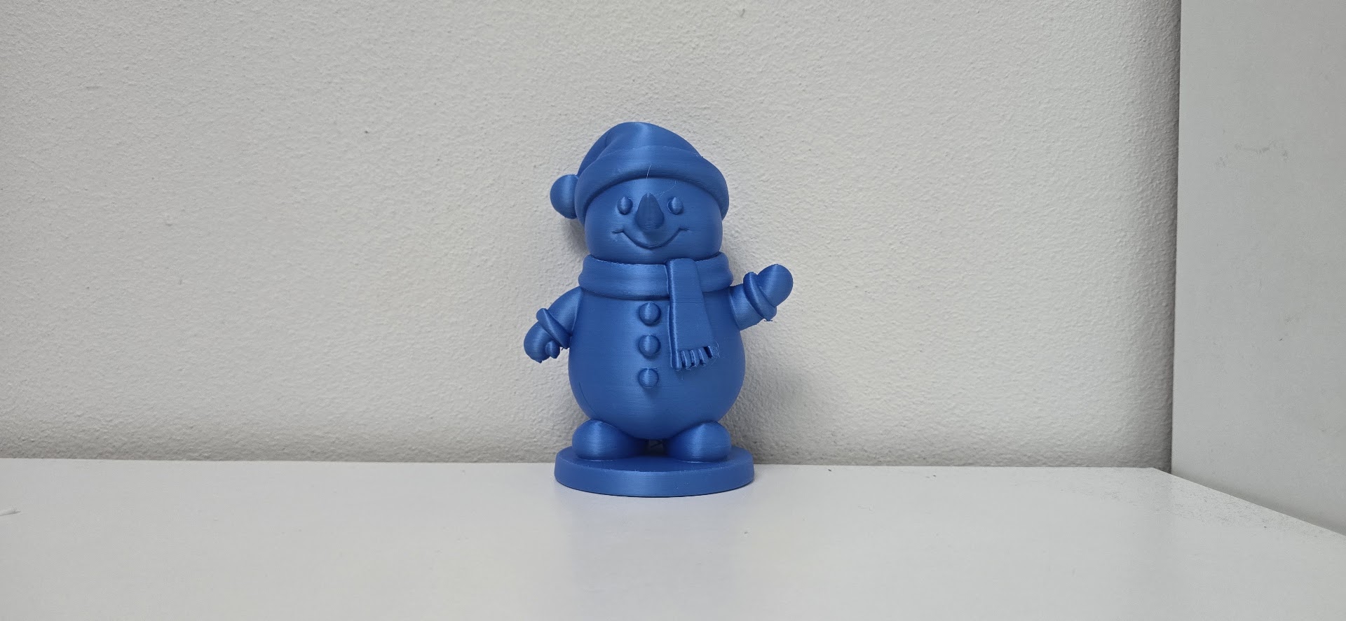 Cute Smiling Snowman Waving Christmas Figurine