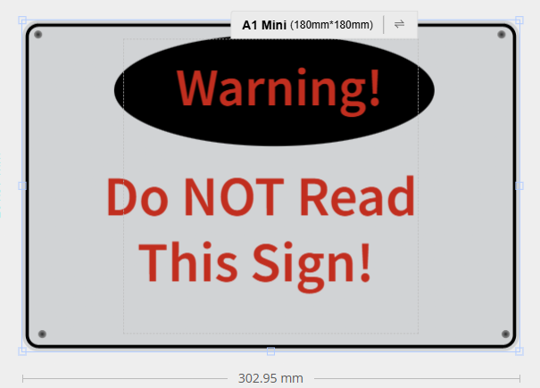 "warning, do not read this sign" sign
