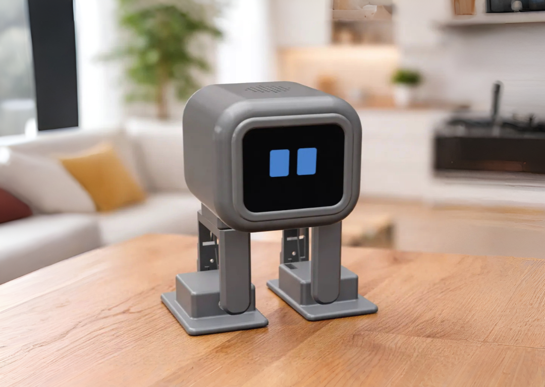 Otto robot with animated eyes and rechargeable 3D model
