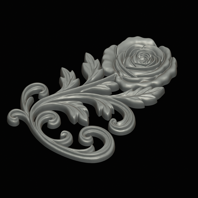 relief rose 3 symbol model by Artman | Download free STL model ...
