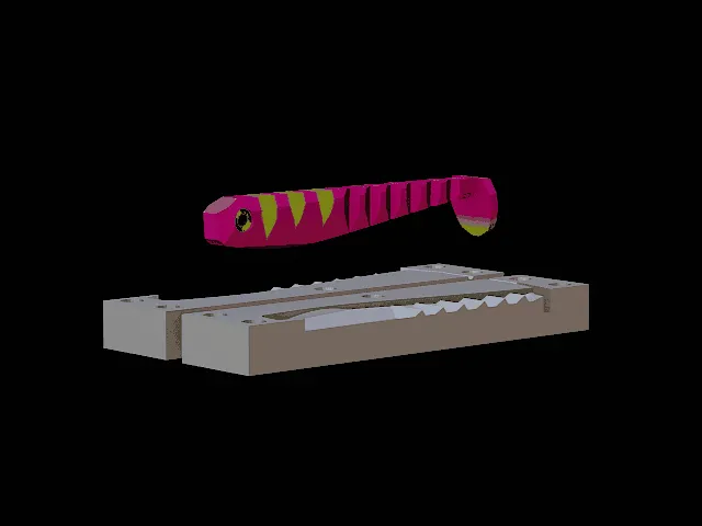 AM bait fish 9cm breaking hoof model / form for predator fishing – Low poly 1