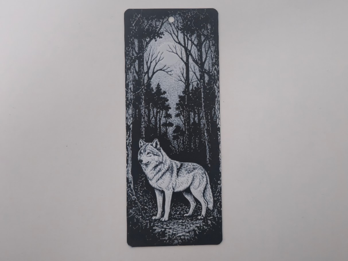 Lone Wolf Dark Forest Wildlife Bookmark