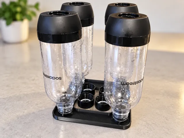 SodaStream Bottle Drying Rack – 4 Bottles | Water Collecting Tray