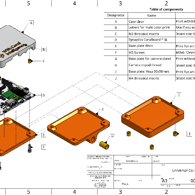 Universal Coral Board Case by Kasi | Download free STL model ...