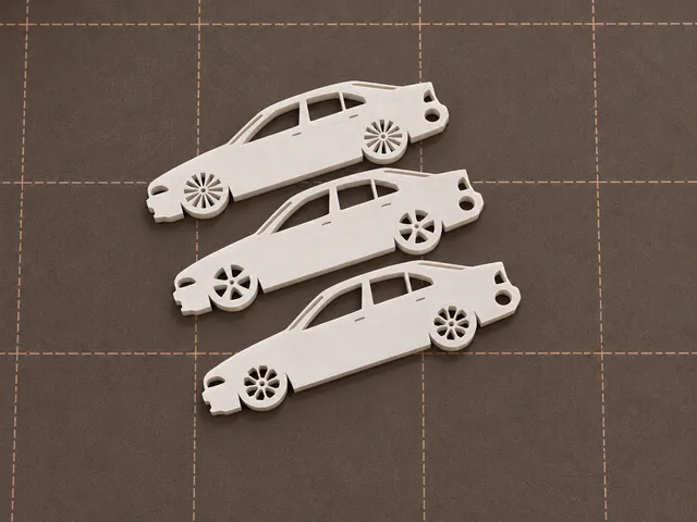 BMW e39 sedan keychain wheels