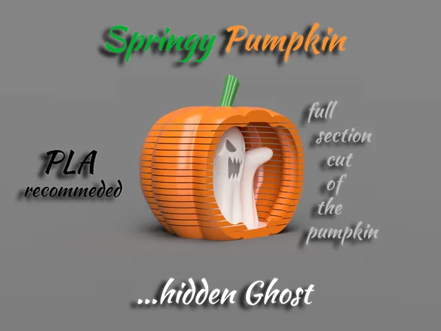 Springy Pumpkin with Hidden Ghost