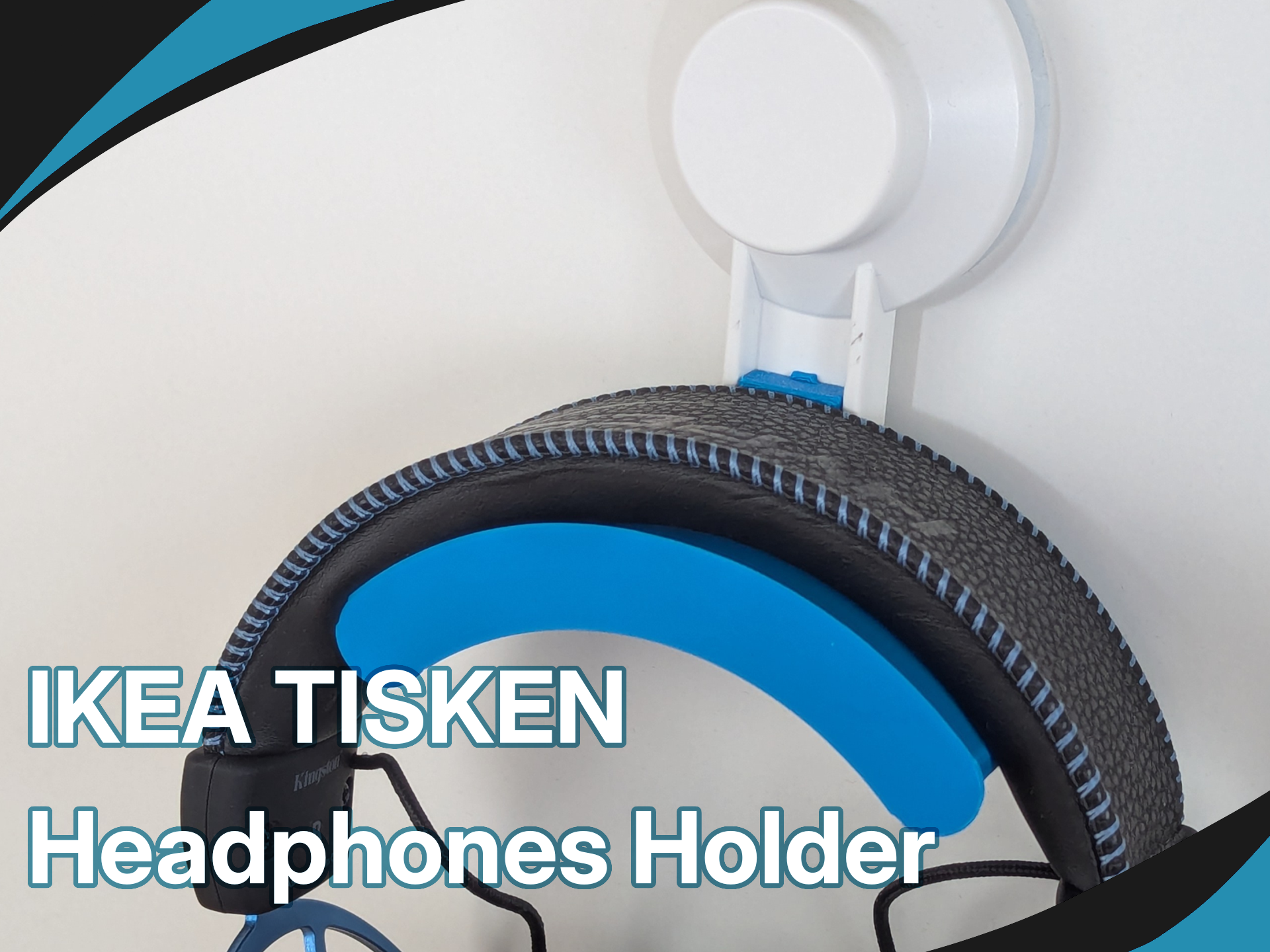 Headphone Holder Adapter for IKEA TISKEN Suction Cup