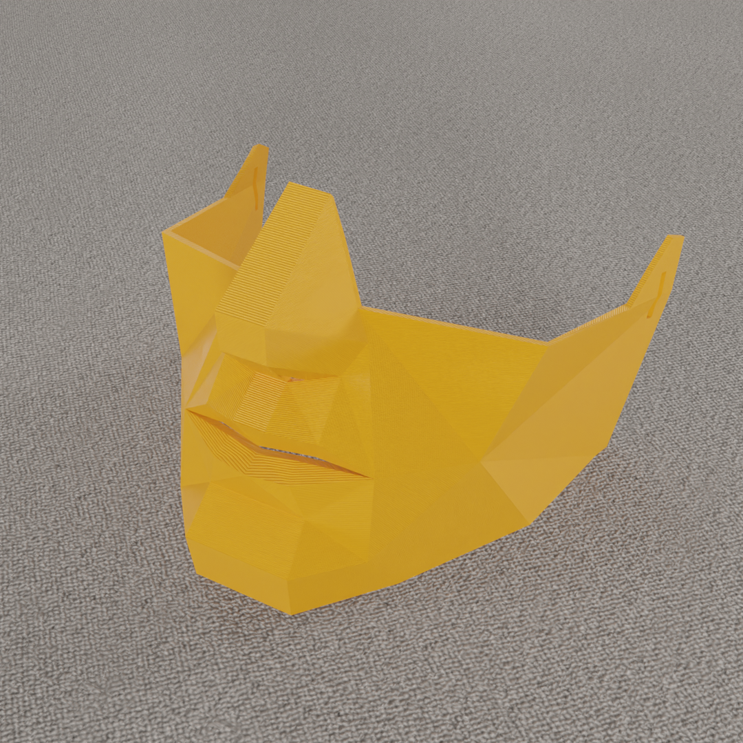 Miniatura 2 do modelo 3D Half Low-Poly Mask