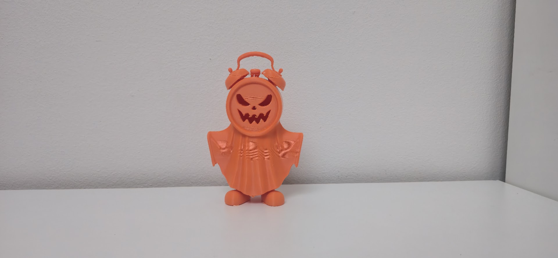 Halloween Pumpkin Clock Ghost