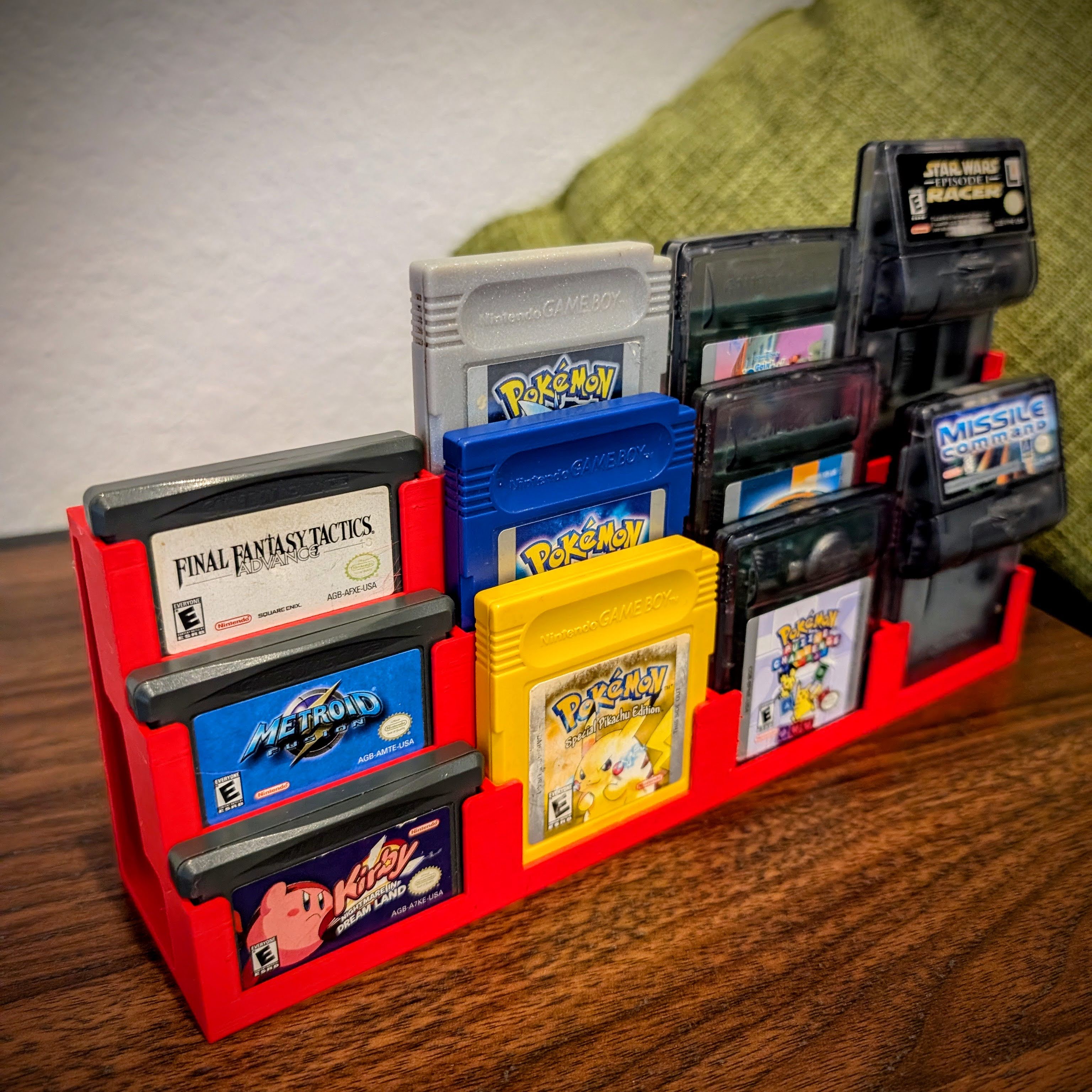 Stable Game Boy Cartridge Display Stand (Anti-Tip, Tested with OEM Carts)