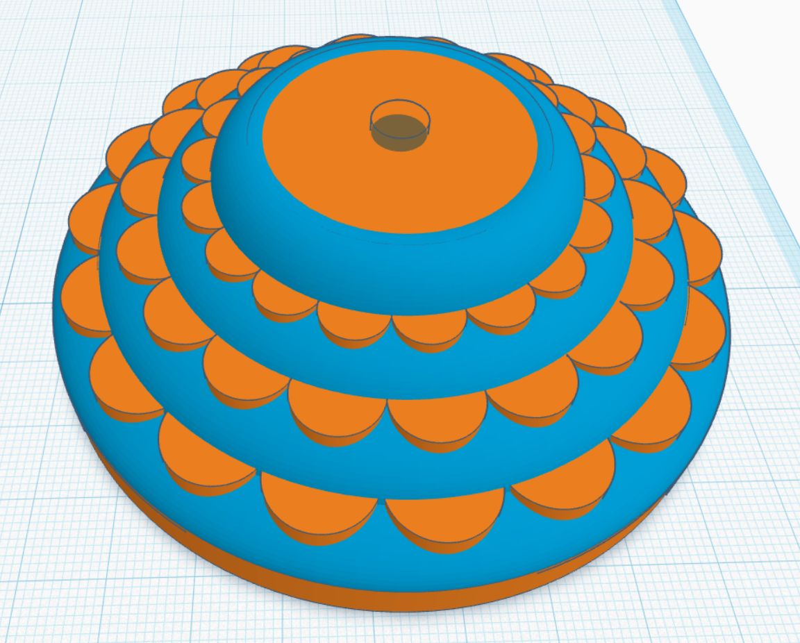 Stand Or Base With a 3 Level Flower Pattern