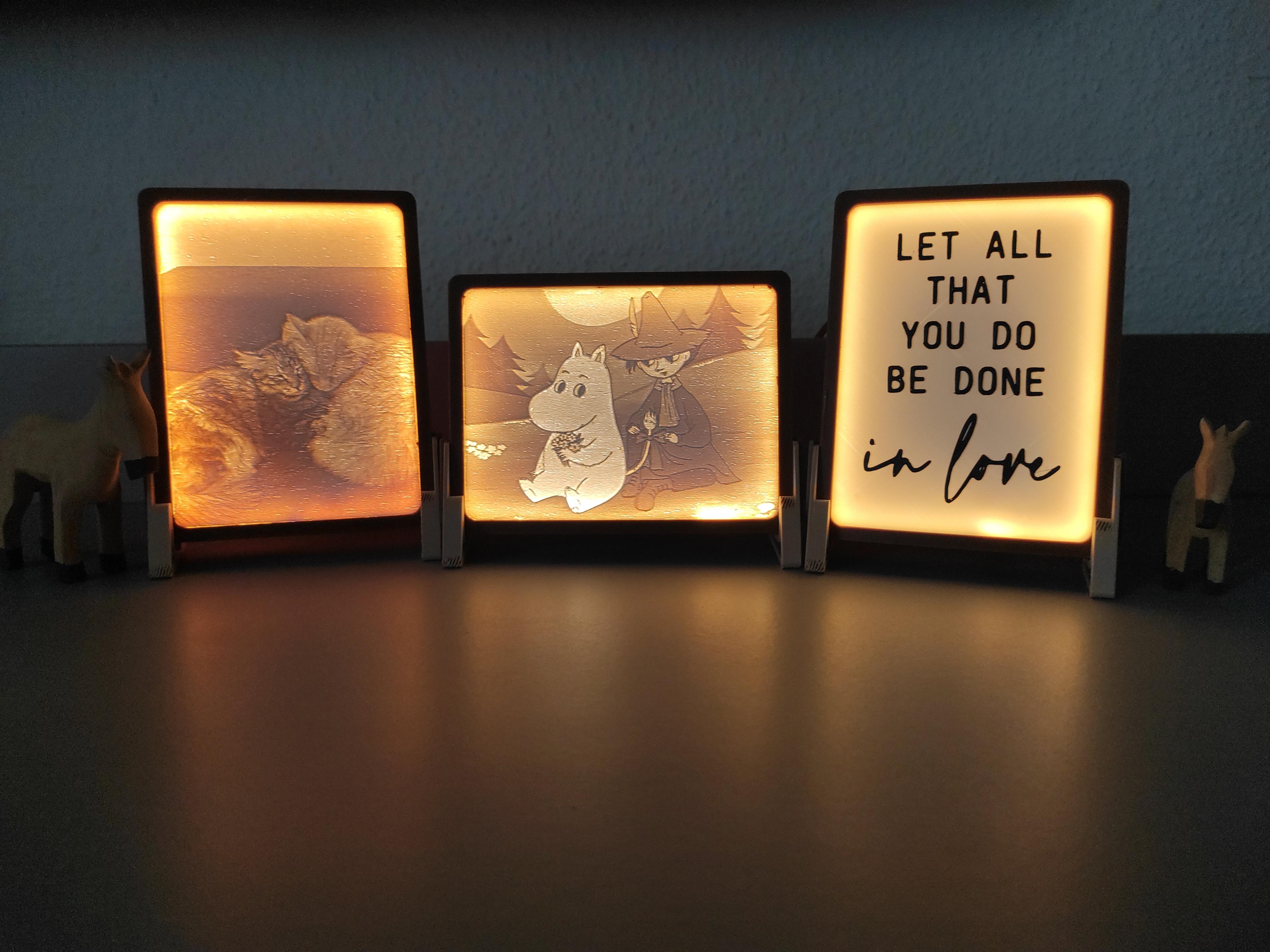Simple lithophane frame