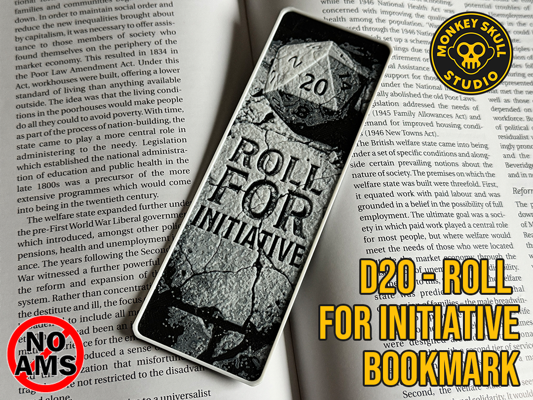 D20 Roll for Initiative Bookmark