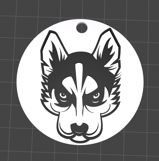 Keychain dog silhouette