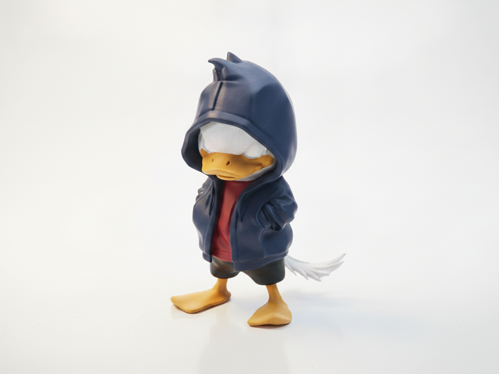 Cool Duck Hooded Figurine Animals 3D Printable
