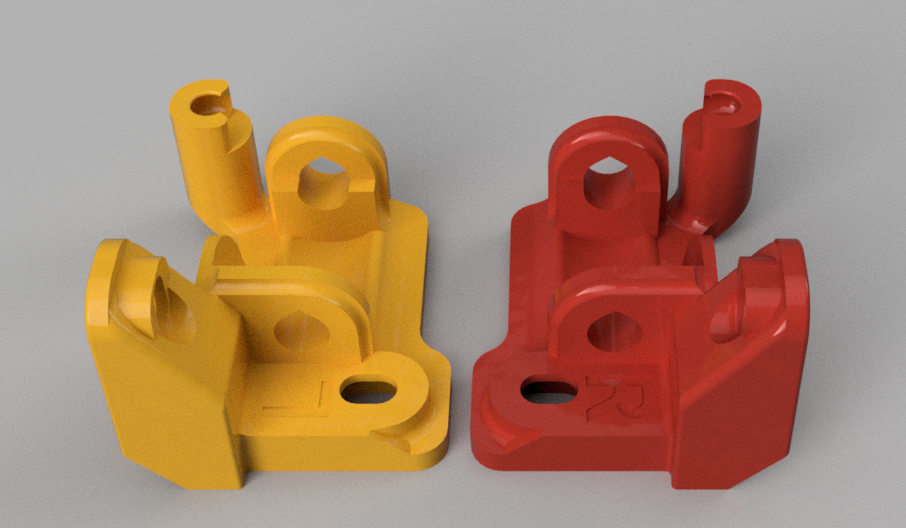 Makerbot Replicator Front Belt Roller Brackets