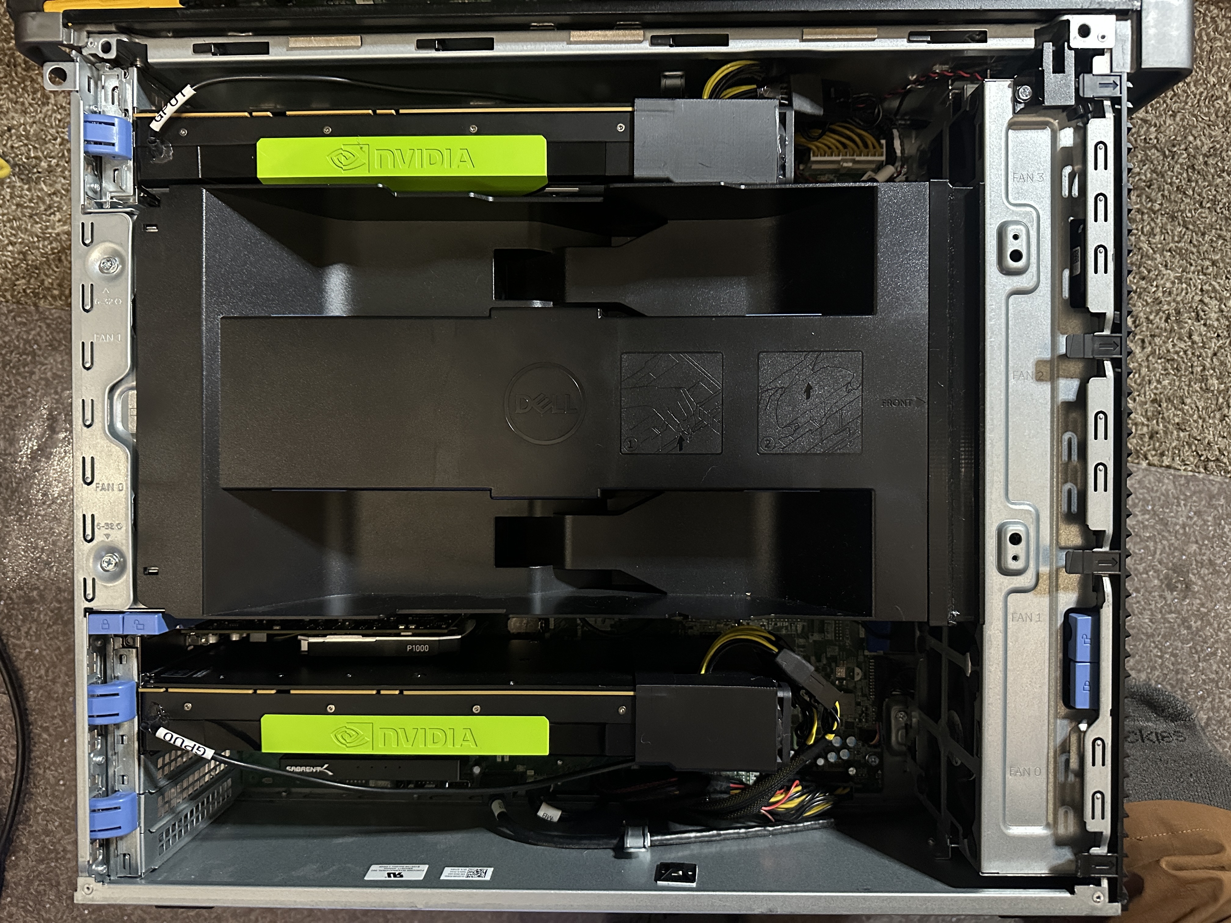 Dell Precision Tower T7920 fan shroud for long GPUs