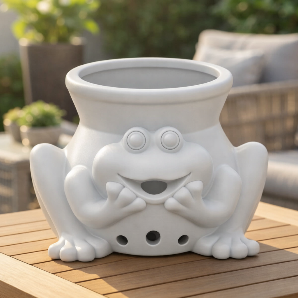 Happy little frog planter