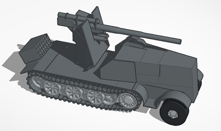 8.8 cm Flak 18 (Sfl.) auf schwere Zugkraftwagen 12t 1:35 scale.