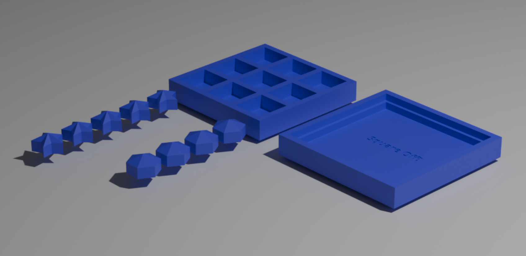 Square Off - A Tic Tac Toe set 3D model by Akhil Vemuri