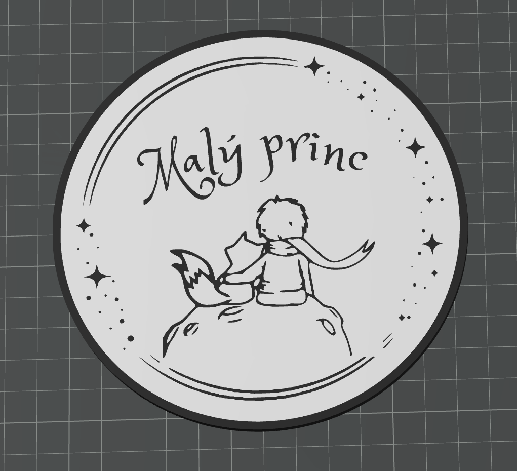 Malý princ - podtácek na čaj/logo