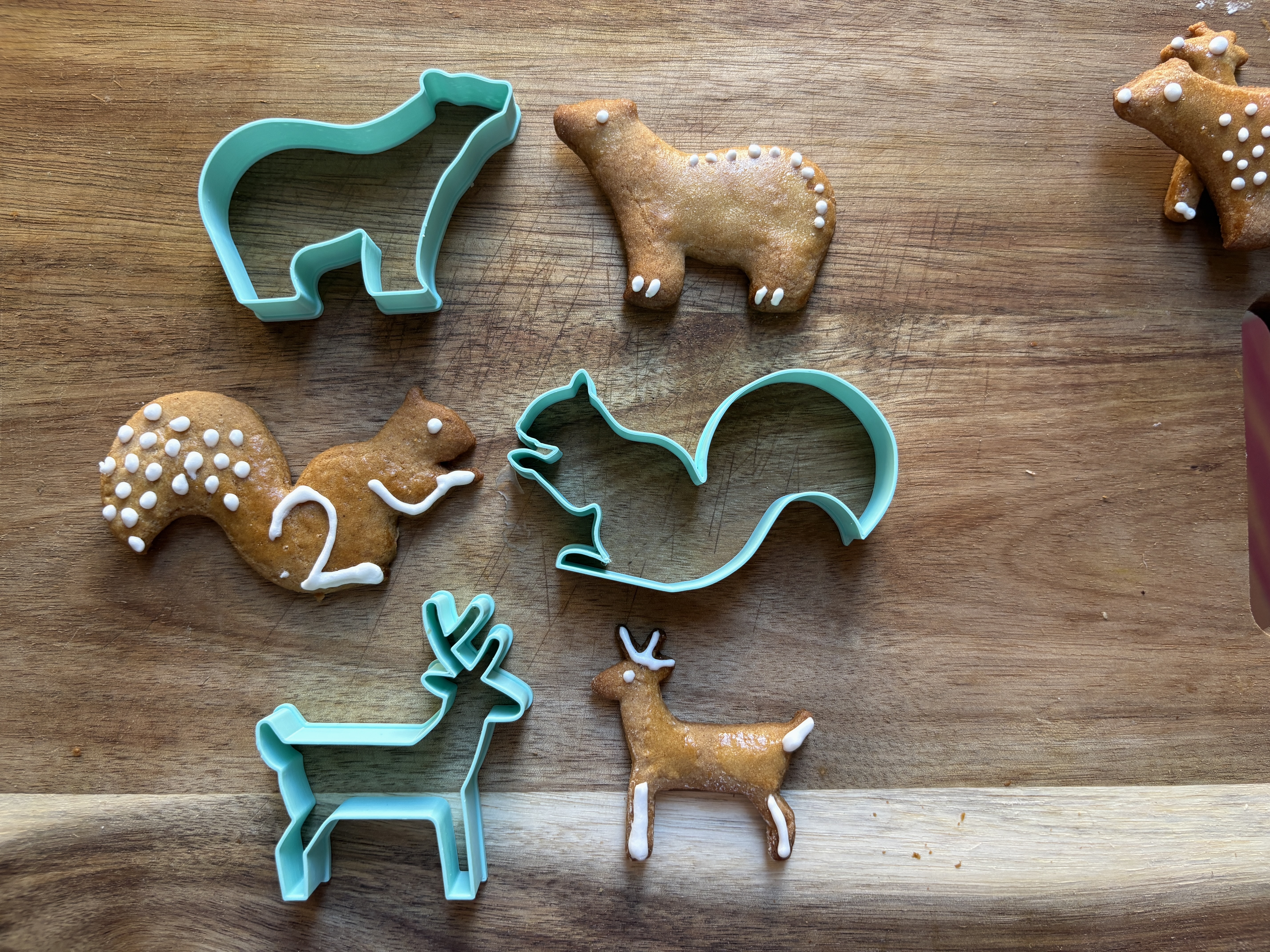 Christmas animals cookie cutters