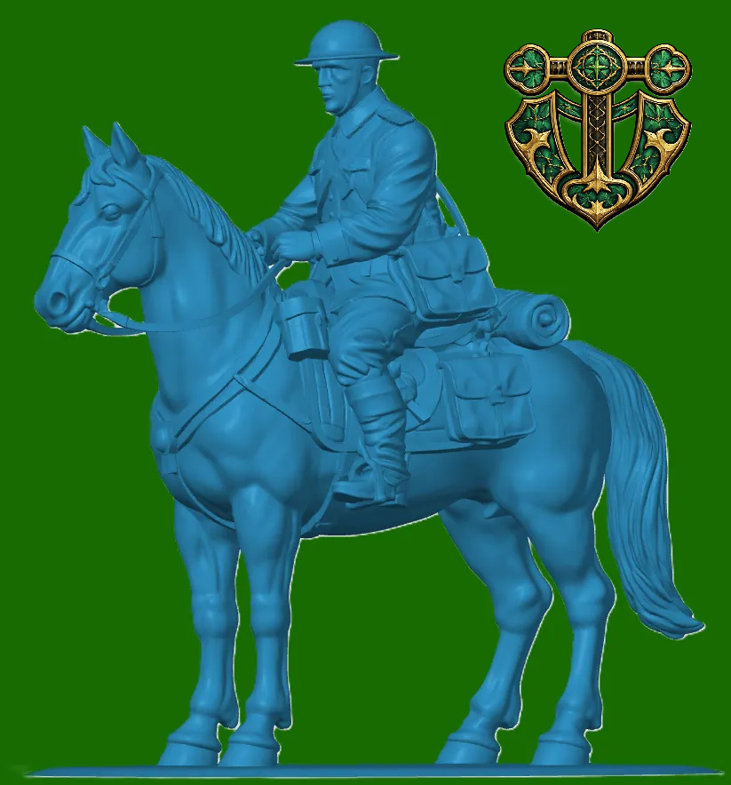 WW1 British Courier on Horseback