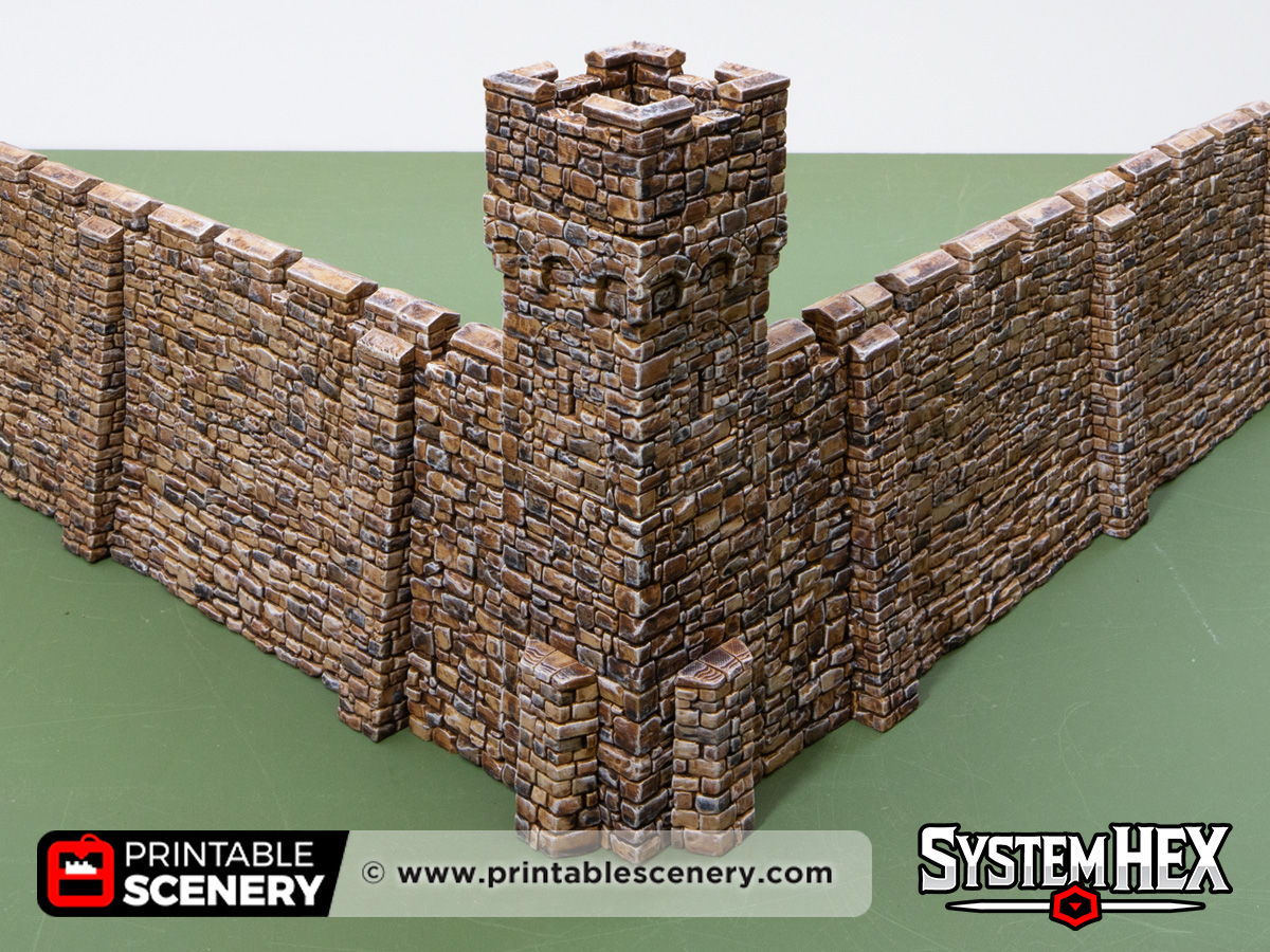 Miniatura 5 do modelo 3D SystemHEX trial pack - Small Square Tower & Wall