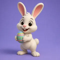 Easter bunny with egg