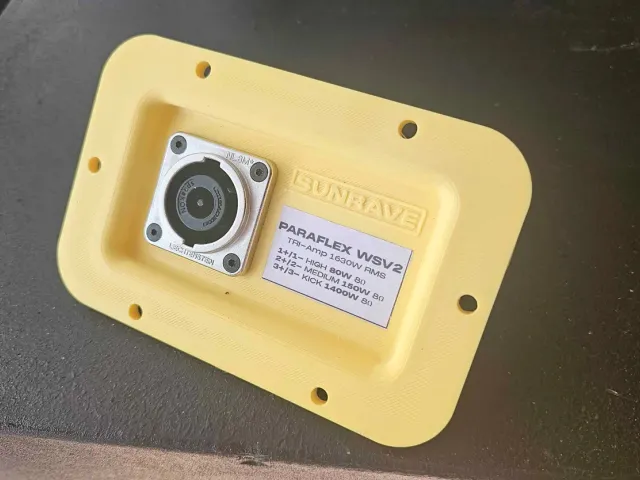 NL8MPR Speakon dish, single and dual socket