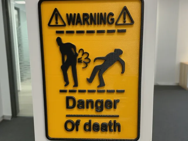 “Danger of Death” Sign – Explosive Humor Guaranteed!