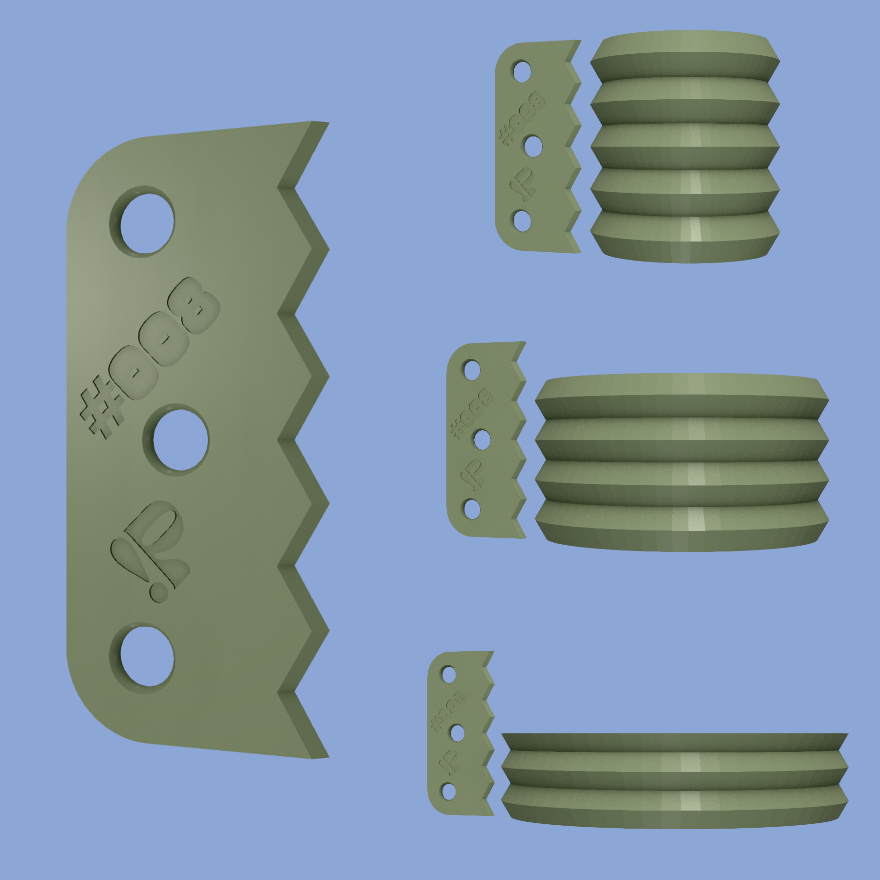 Pottery rib tool #008