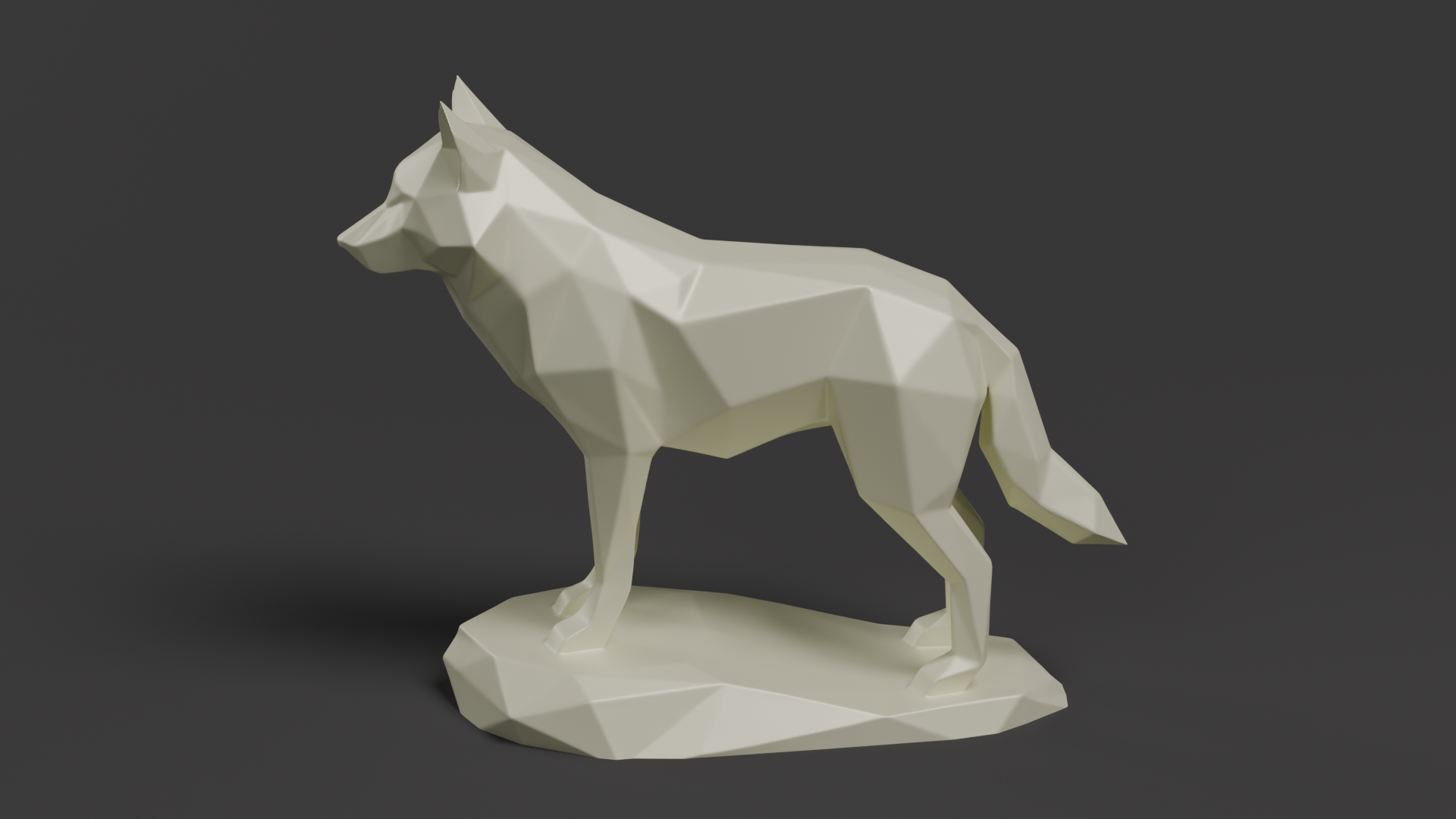 Wolf Low Poly — miniatura 5