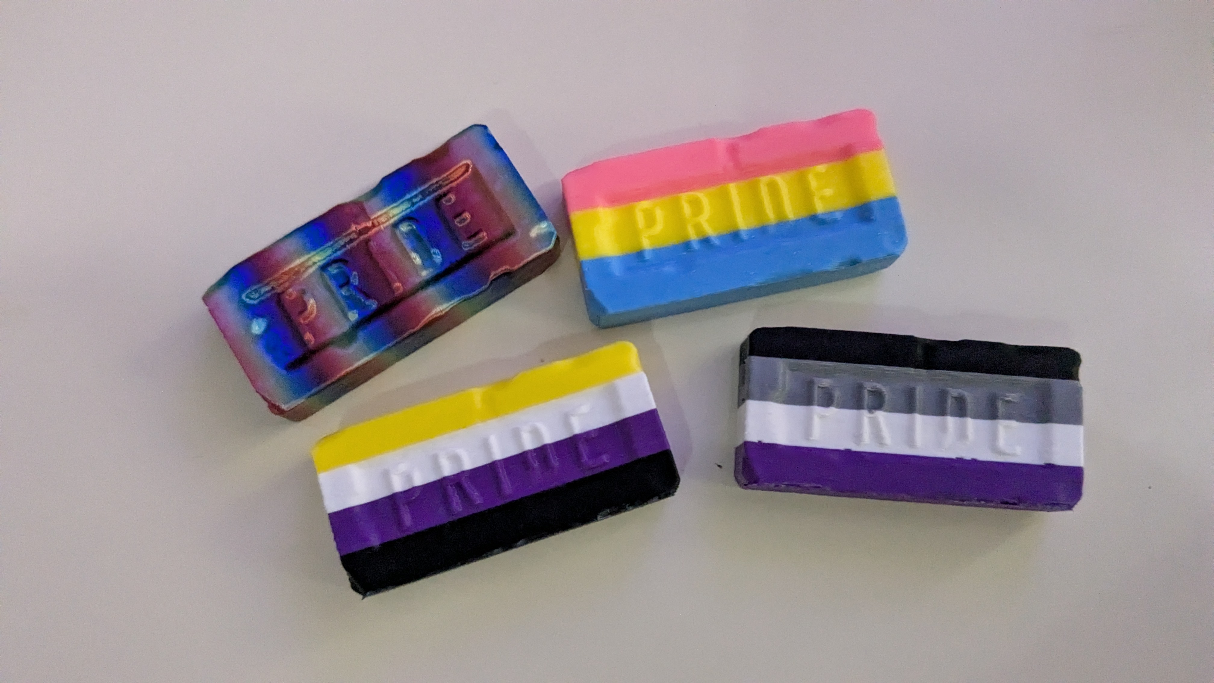 Battle Damaged Pride Brick Keychain/Bag Charm