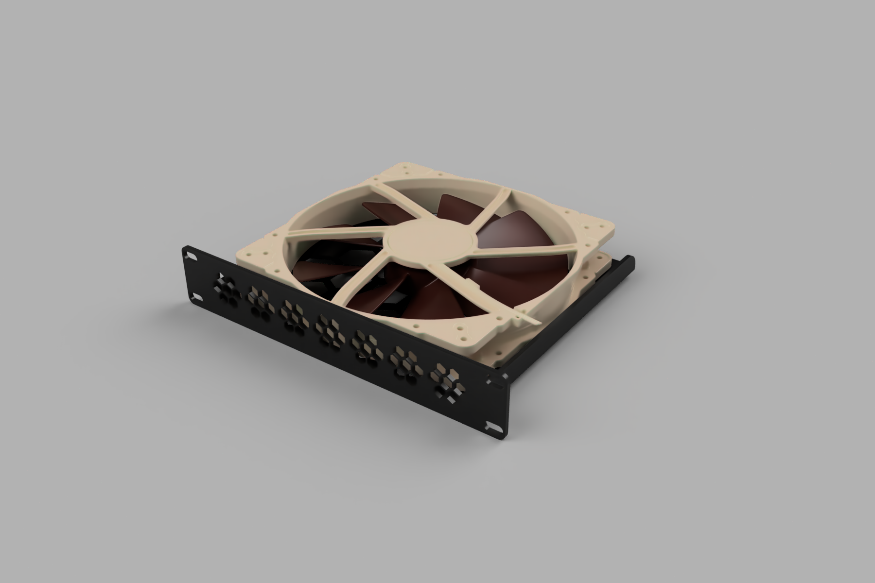 1U 10" Rack Mount for a 200mm Noctua Fan