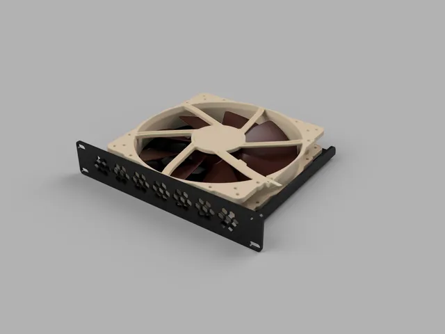 1U 10" Rack Mount for a 200mm Noctua Fan
