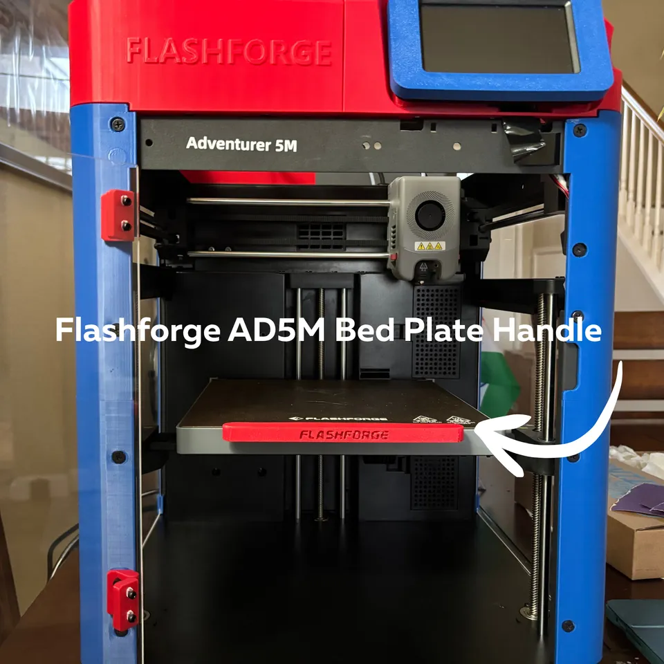 FlashForge AD5M Bed Plate Handle by Lightning Ray | Download free