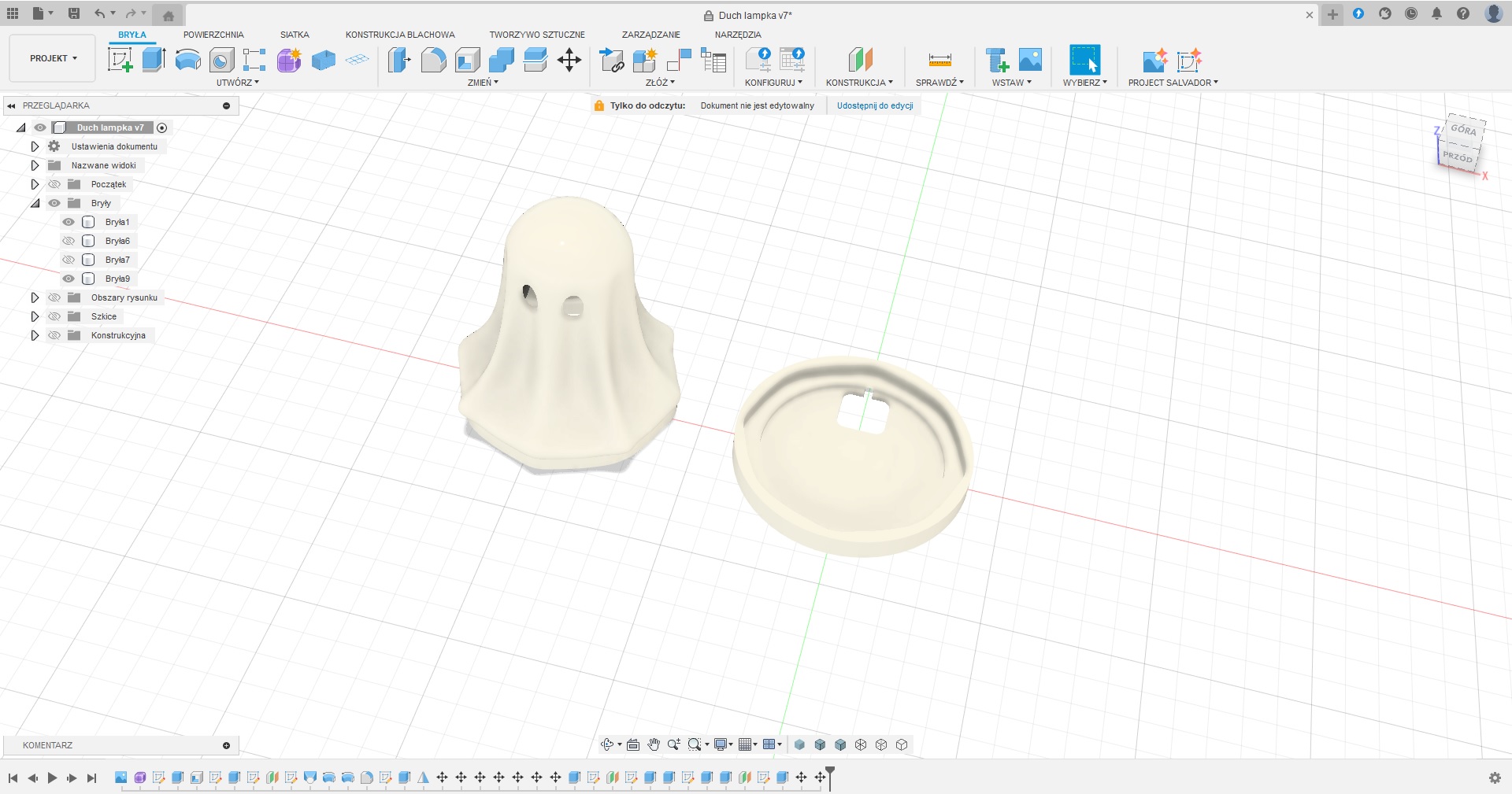 Miniatura 5 do modelo 3D Ghost night lamp