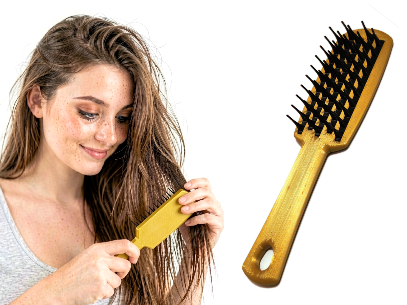 Detangling Hairbrush with Flex Bristles
