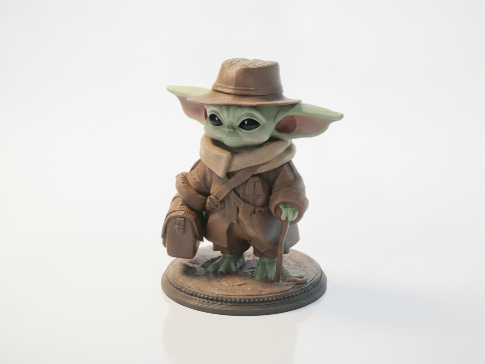 Grogu Indiana Jones Figurine Star Wars 3D Printable