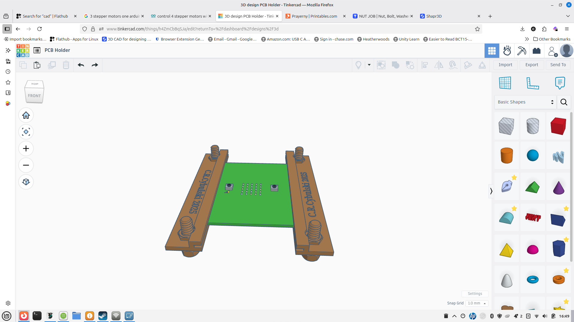 PCB Holder for soldering components. Fixed