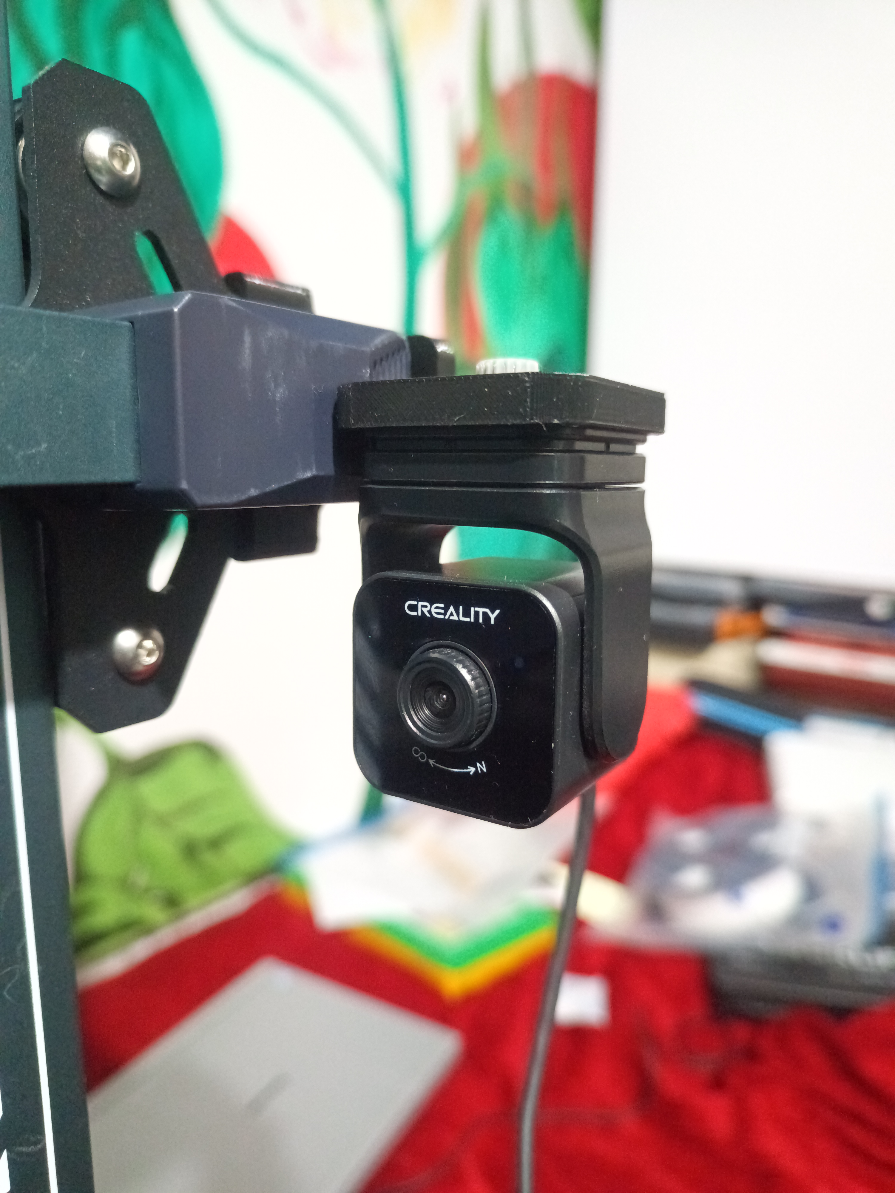 Belt tension stopper for Elegoo Neptune 4 Plus / Max with a mount for the Creality Nebula camera 3D model thumbnail