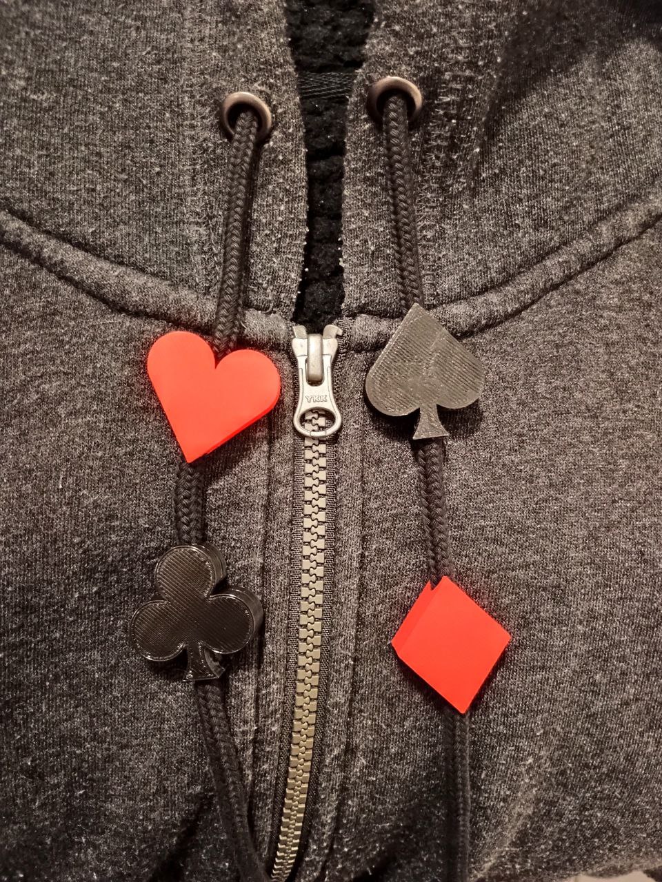 Card suits Bead 5mm hole - Diamonds, Hearts, Spades, Clubs