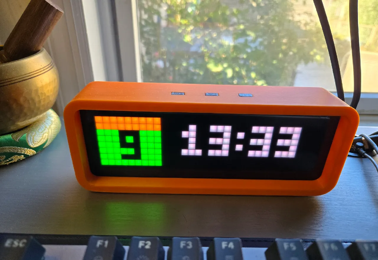 Ulanzi TC001 Pixel Clock AWTRIX Device Case by ewwbananas